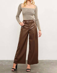 Mustard Seed - Paula High Waisted Leather Pants