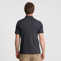 ROARK Bless Up Polo Shirt in black - men's shirt - detail view