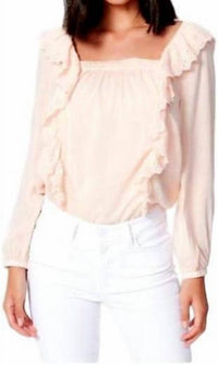 Paige - Brylen Squareneck Eyelet Ruffle Top