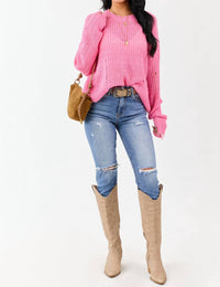 Ee:Some - Lightweight Distressed Sweater