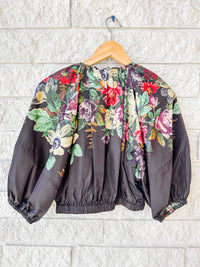 Sea - Viktoria Print Bubble Cropped Top