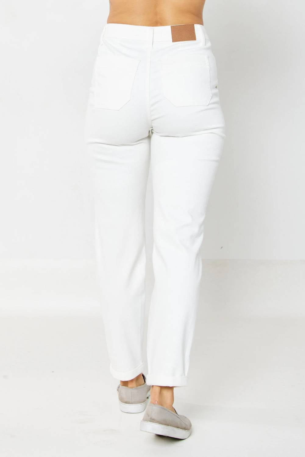 Judy Blue - High Waist Garment Dyed Cuffed Jogger Pants