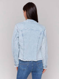 Charlie B - Frayed Edge Stretch Denim Jacket