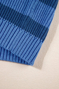 Shewin Striped Sweater in blue navy - women's sweater - view 4