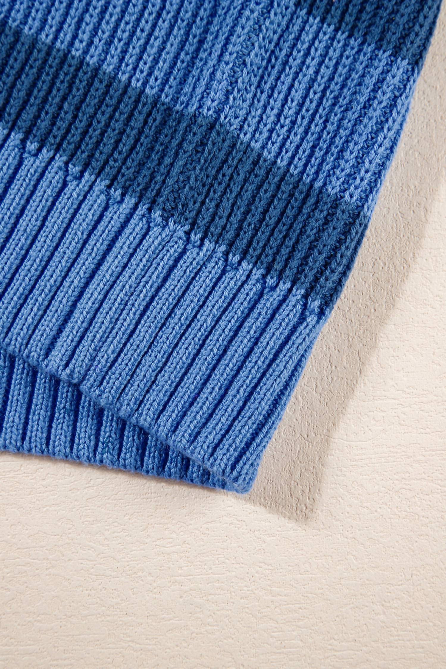Shewin Striped Sweater in blue navy - women's sweater - view 4