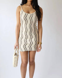 Loucia - Wavy Knit Mini Dress