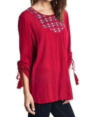 Umgee - Embroidered Baby Doll Top
