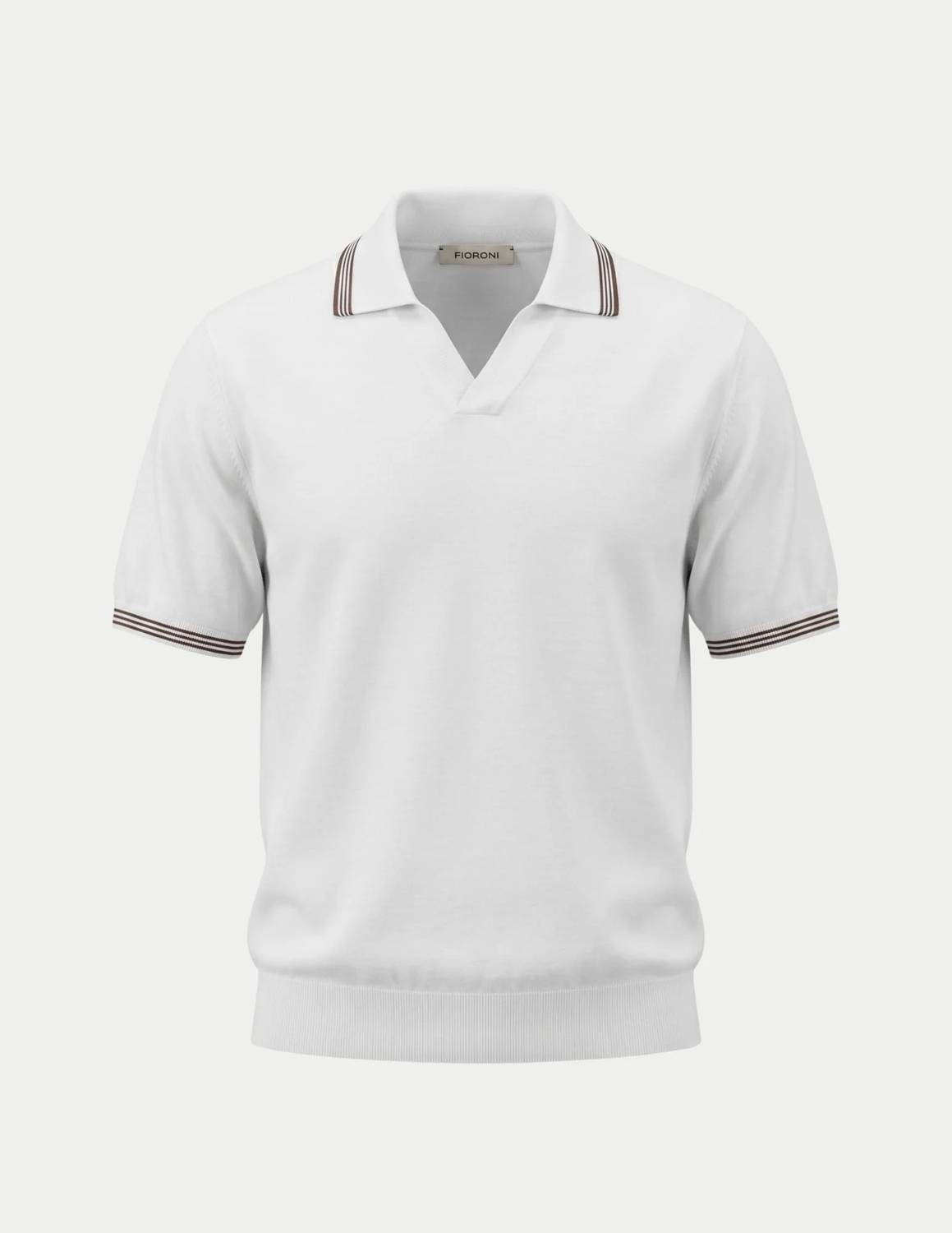 Fioroni Cashmere - Men's Cotton Johnny Collar Polo
