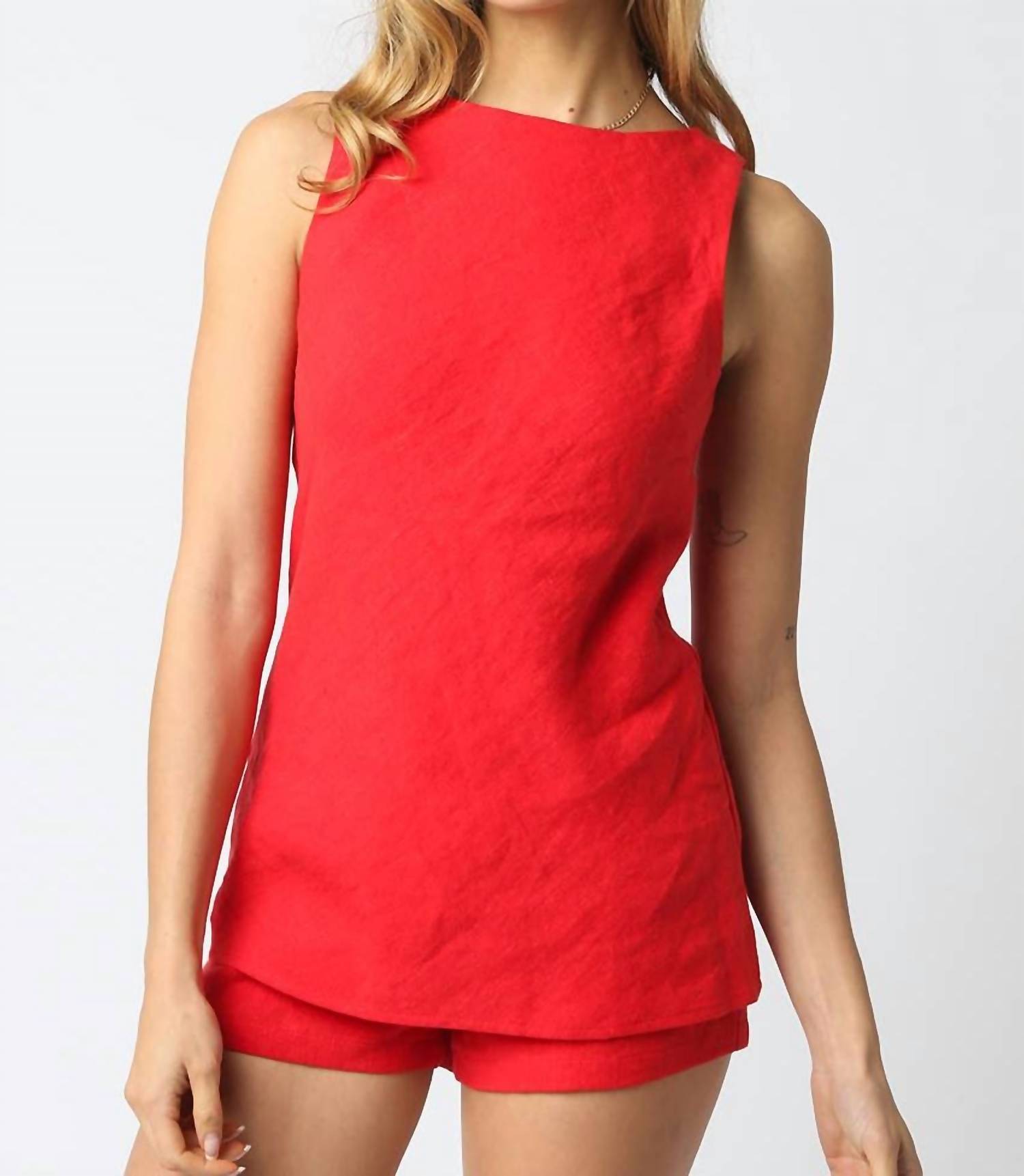 Olivaceous - Women's Margot Linen Top