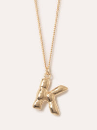 Completedworks - Women's Plated K Pendant With Chain Necklace