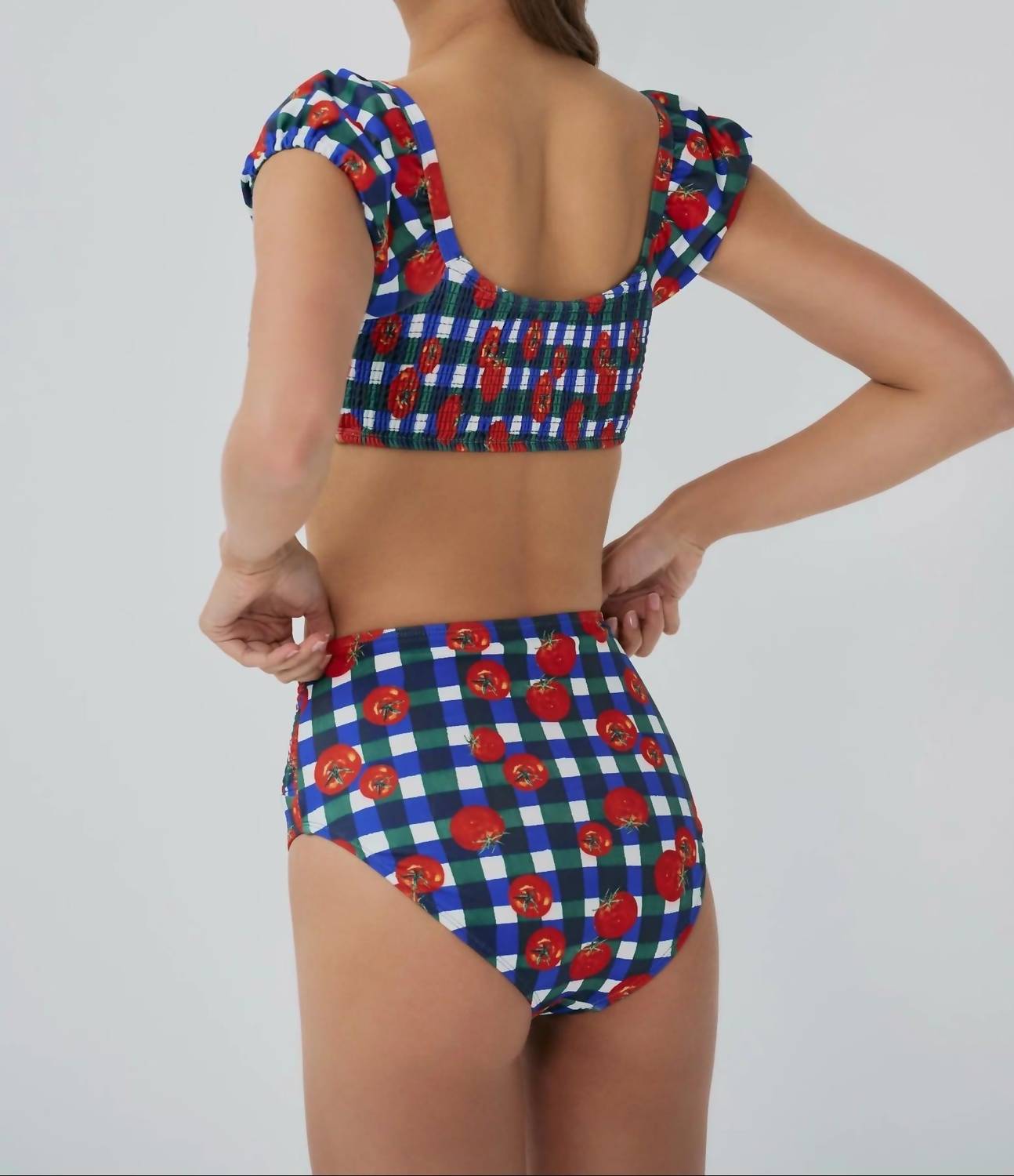 Hutch - Marin Smocked High Waist Bikini Bottom