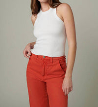 Joe's Jeans Daria Tank Top in white - women's tank top - detail view