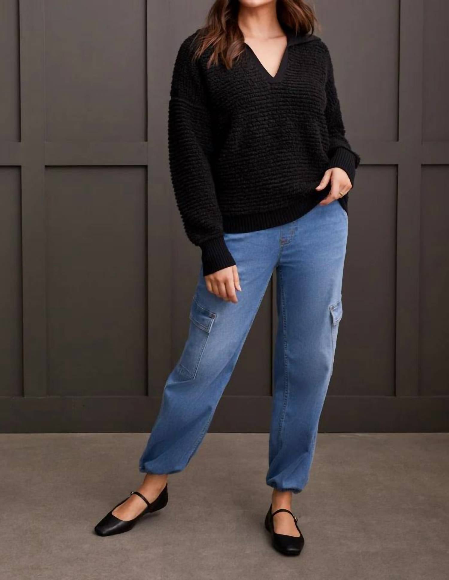 Tribal - Fuzzy Polo Sweater