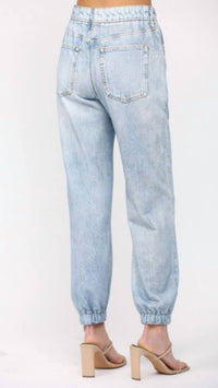 Fate - Denim Print Jogger French Terry Pants