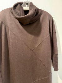 FOIL Women's What's The Stitch Dress in dark oak - women's dress - detail view
