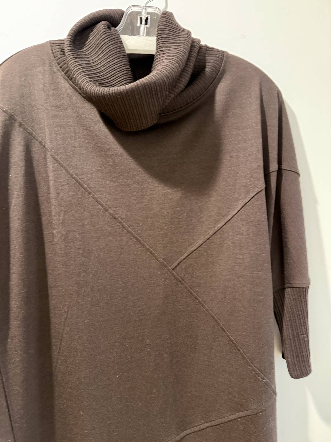 FOIL Women's What's The Stitch Dress in dark oak - women's dress - detail view
