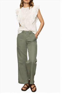 Sanctuary - Smitten Shell Ruffle Sleeve Embroidered Top