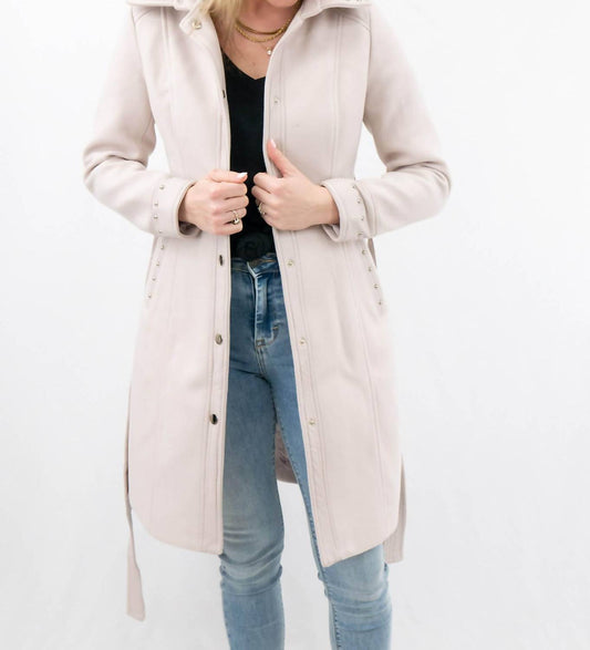 Coalition La - Vegan Wool Classic Stud Detail Coat