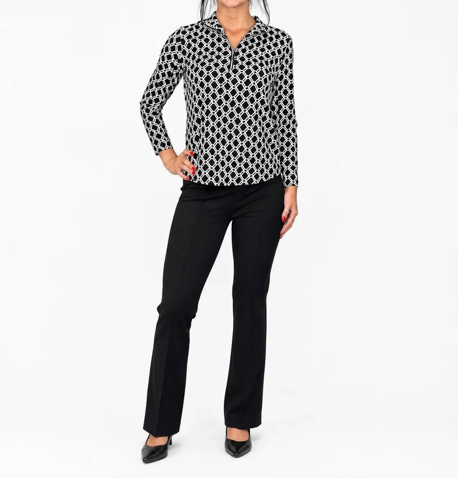 Lulu-B - Print 1/4 Zip Upf 50+ Top