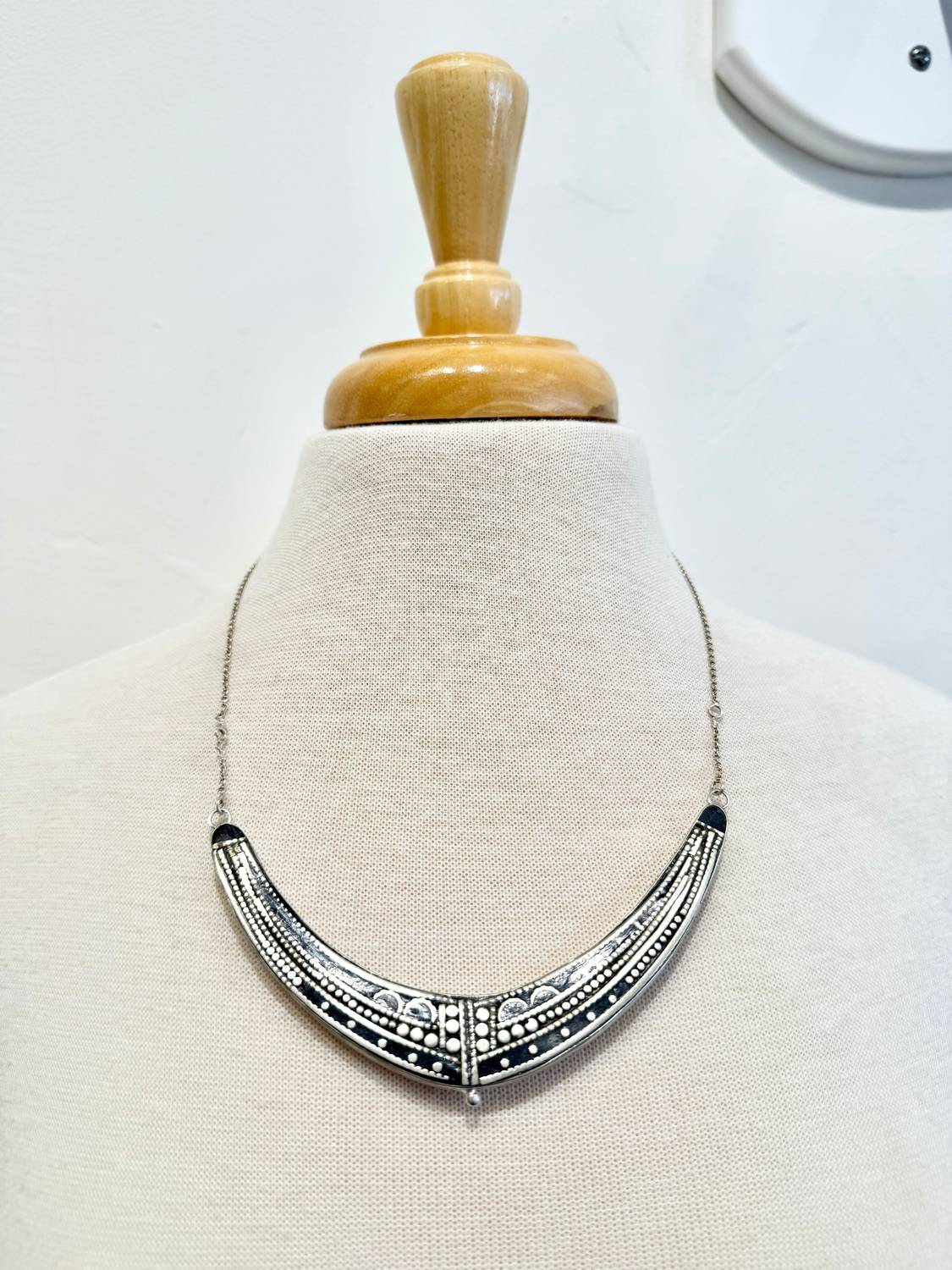 Tibetan Nepali Jewelry - Women's Traditional Sterling Silver Necklace