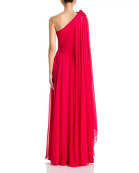 Teri Jon - One Shoulder Chiffon Trim Gown