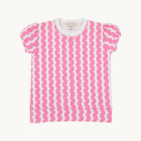 The Beaufort Bonnet Company - CASSIDY COMFY CREWNECK-SHORT PUFF SLEEVE TOP