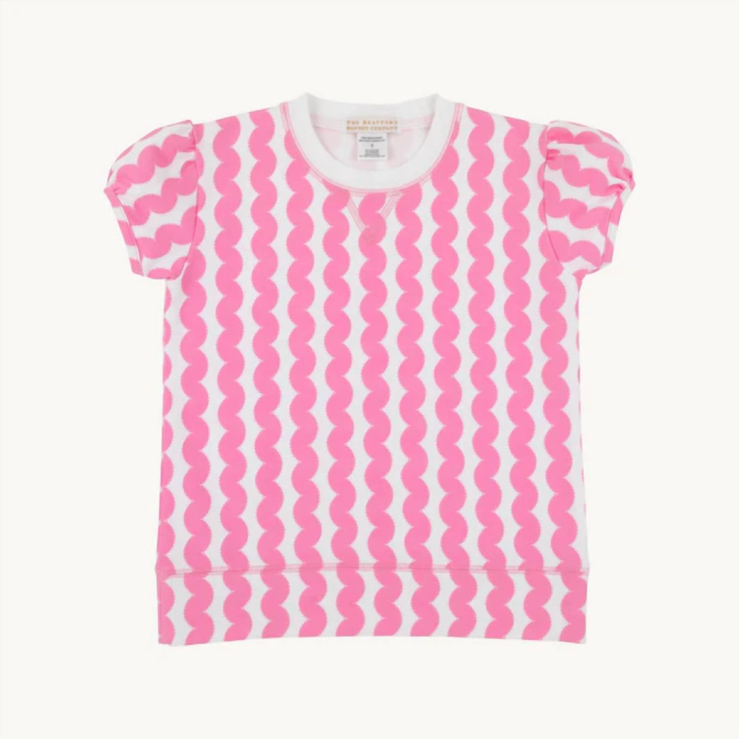 The Beaufort Bonnet Company - CASSIDY COMFY CREWNECK-SHORT PUFF SLEEVE TOP