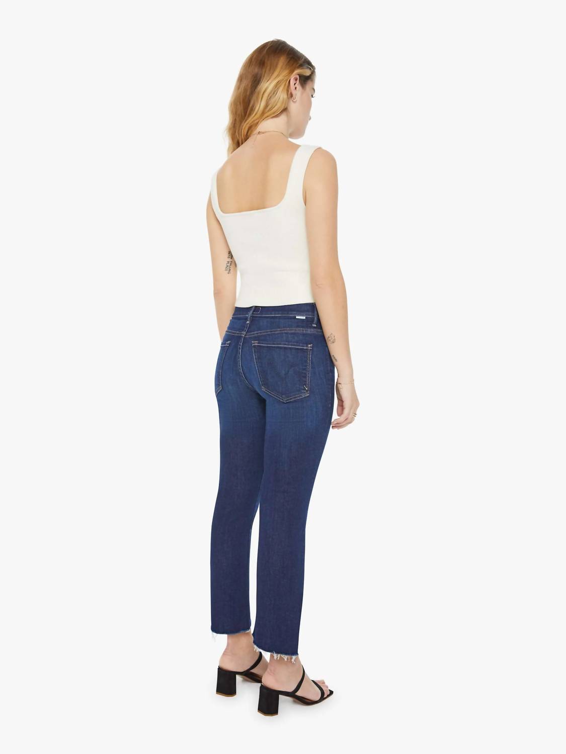 Mother - Lil Insider Crop Step Jean