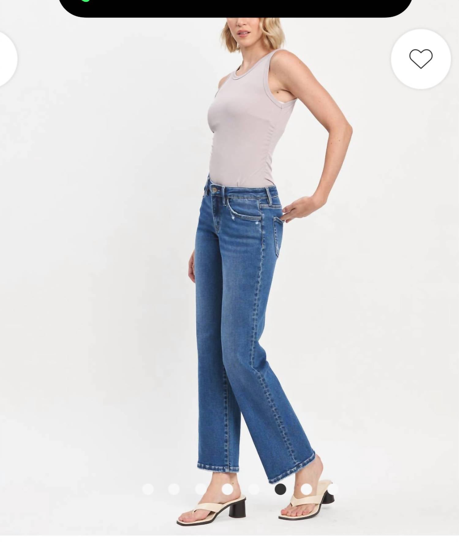 Vanilla Monkey - Lovervet Mid Rise Full Length Straight Leg Jeans