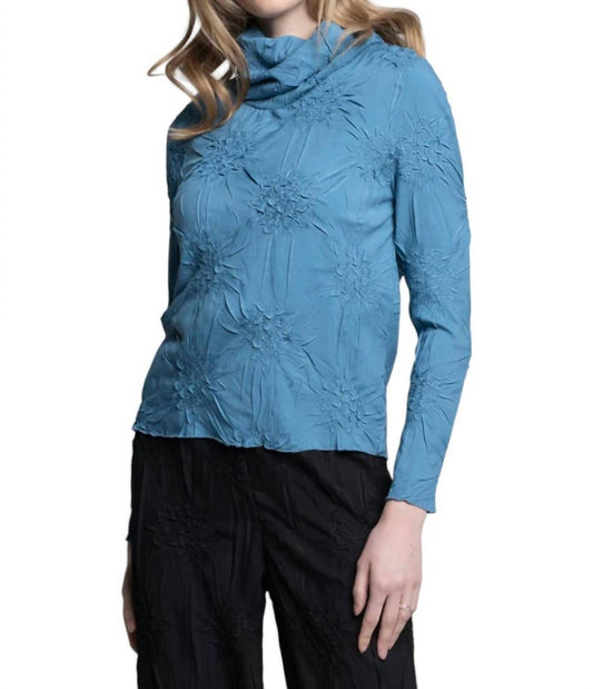 Picadilly - Draped Neck Embossed Top