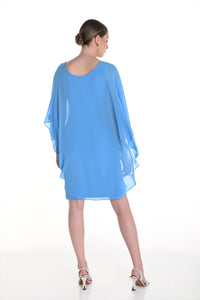 Frank Lyman - Chiffon Overlay Woven Dress