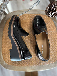 SODA Women's Smart Wedge Loafer in patent black - women's flats - view 4