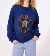 Terez - Astros Gemstone Logo Crewneck Sweatshirt