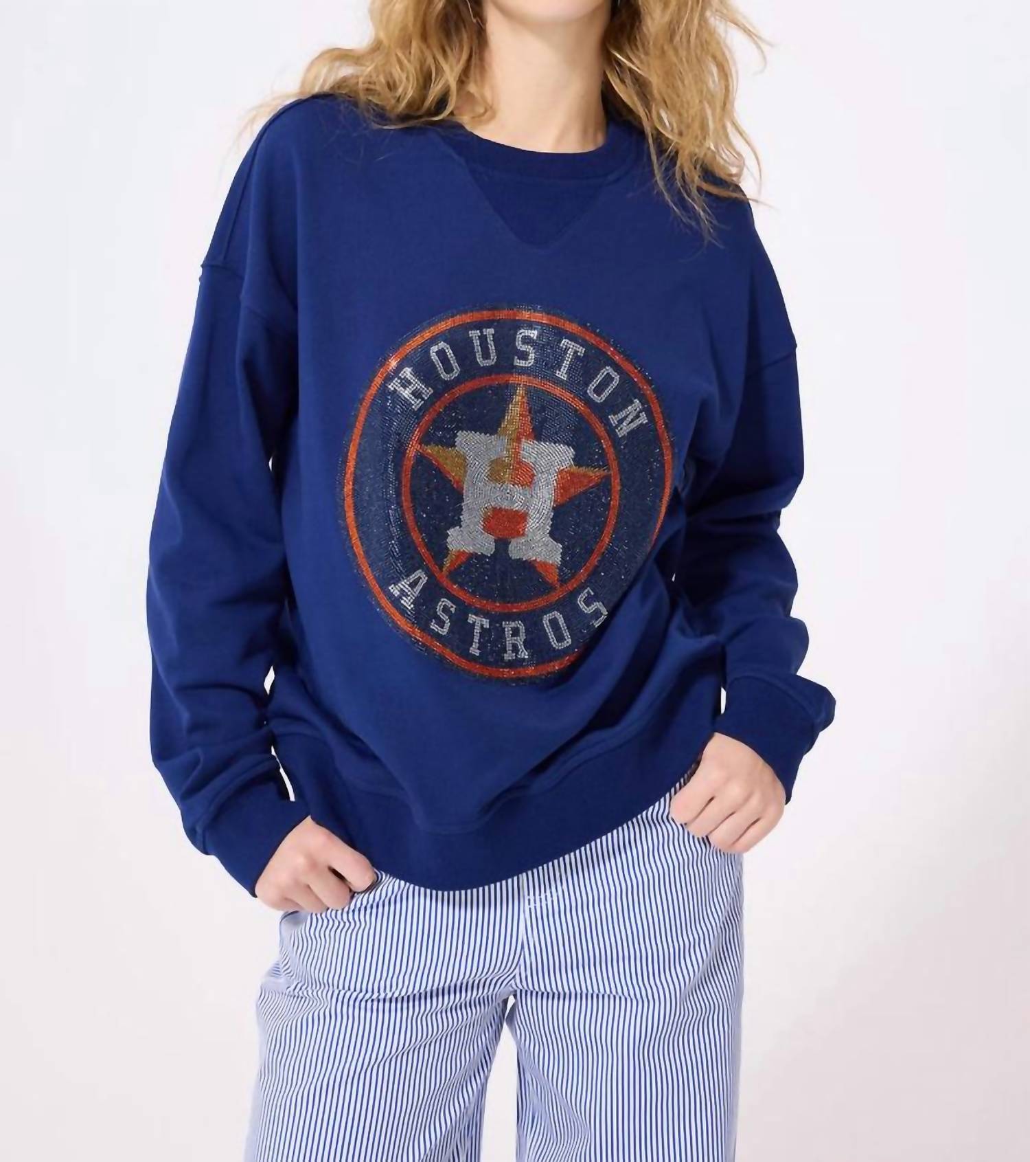 Terez - Astros Gemstone Logo Crewneck Sweatshirt