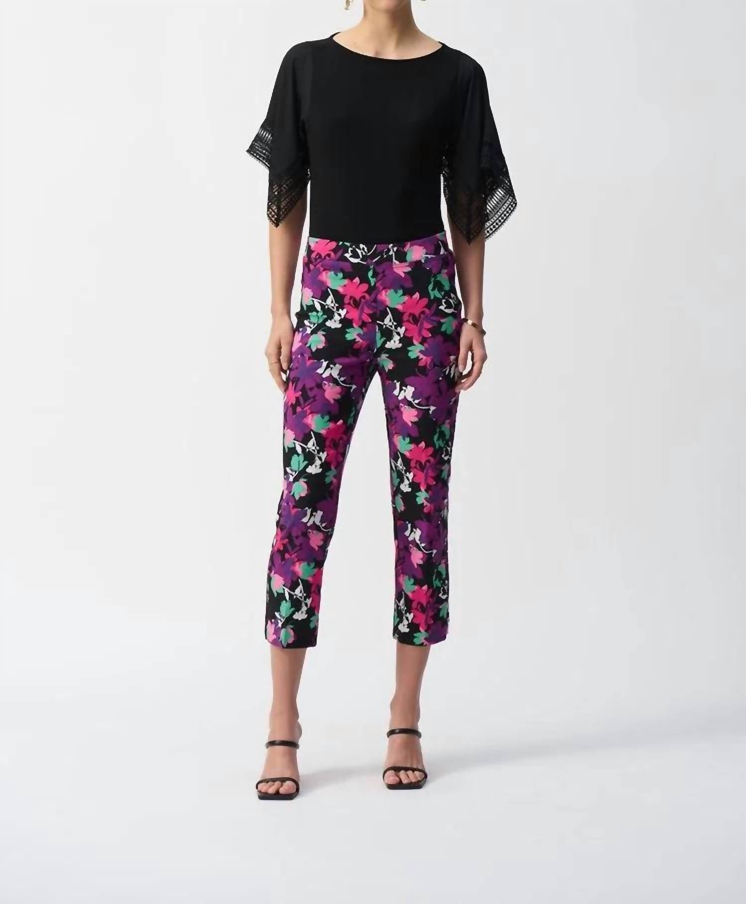Joseph Ribkoff - Silky Knit Straight Top With Lace