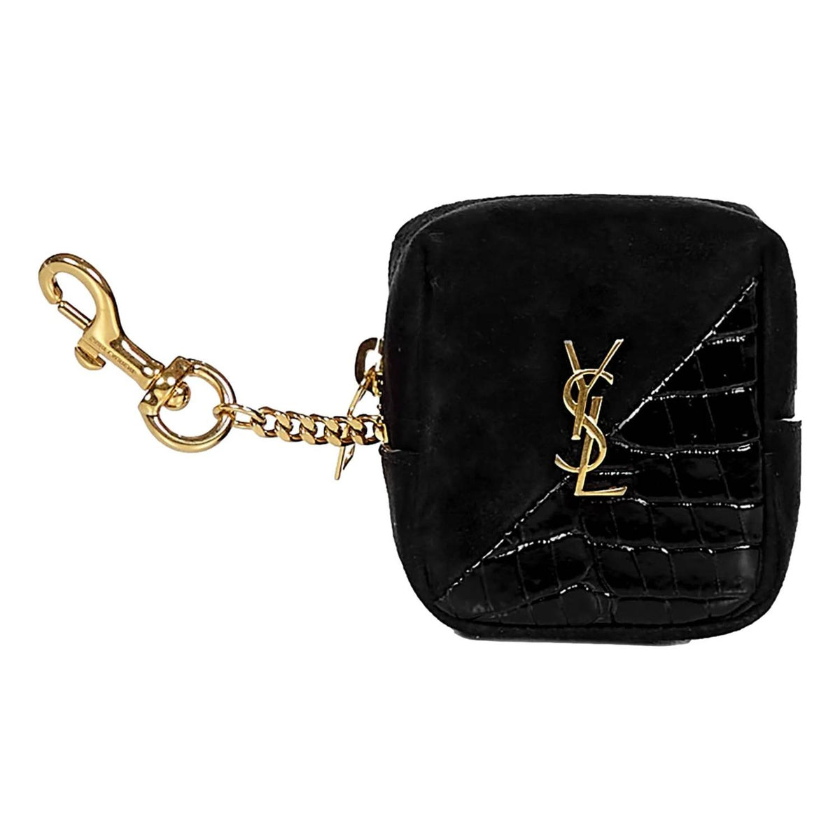 Saint Laurent - Women's Jamie Ysl Cube Crocodile Print Leather Key Ring