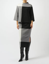 Joseph Ribkoff - Jaquard Colorblock Sweater