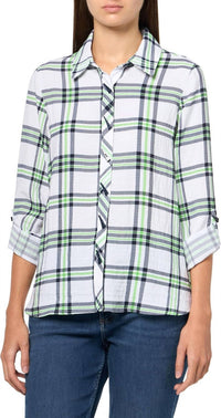 Multiples - Plaid Button Down Shirt