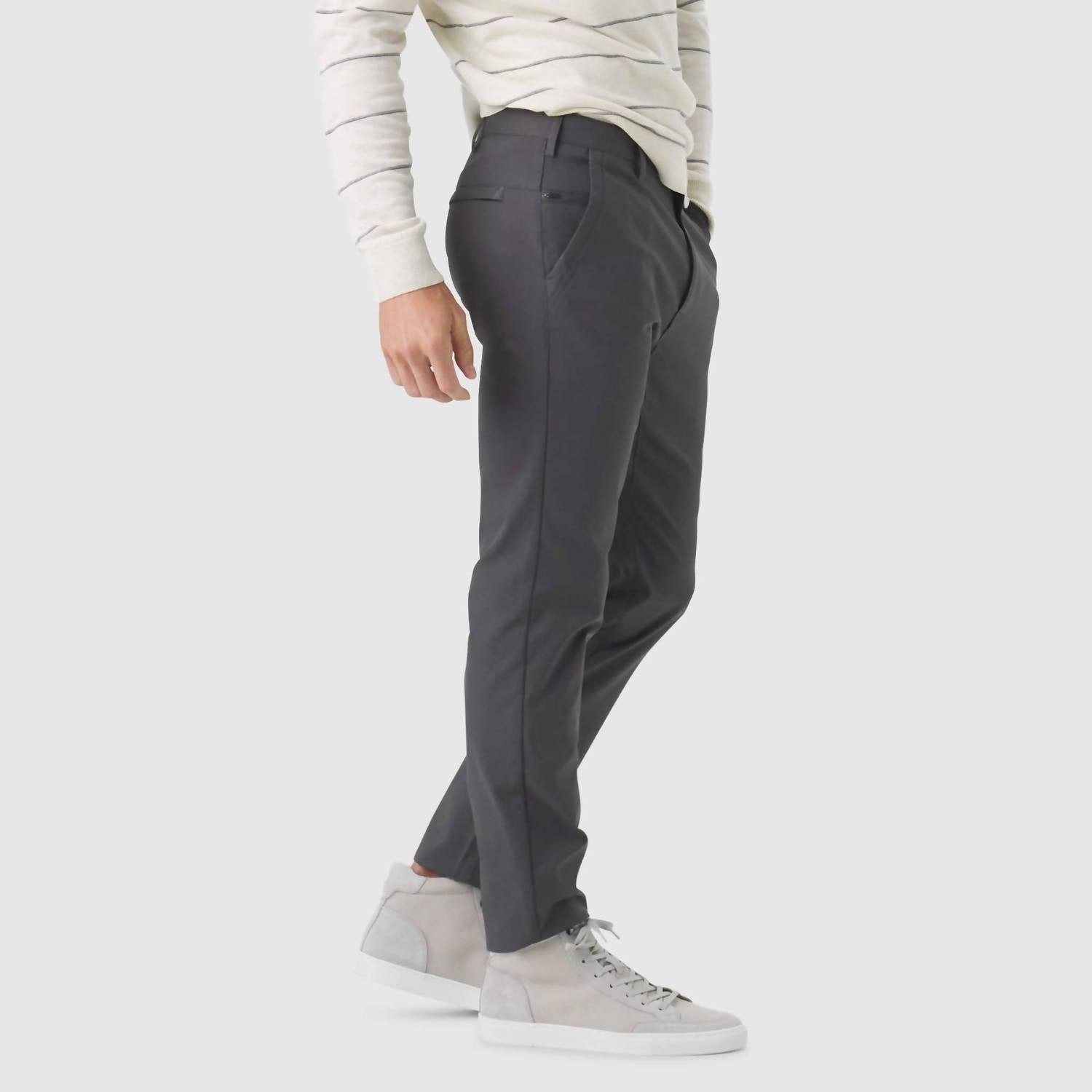 Jack Archer Jetsetter Pants in charcoal - men's pants - detail view