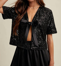 Wishlist - Sequin Bow Detail Top