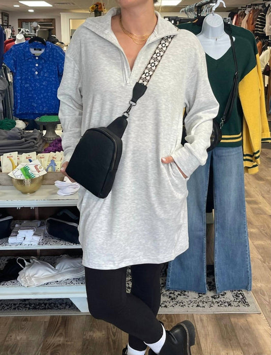 Hem & Thread - Quarter Zip Jersey Lounge Dress