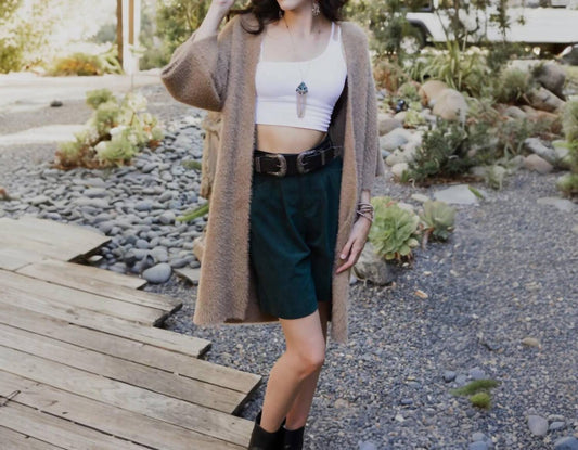 Leto - Women's Plush Mohair Cardigan