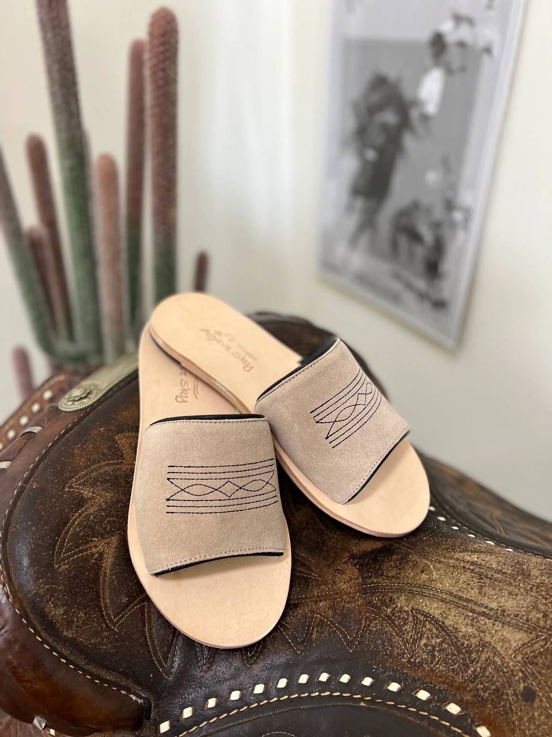 Agave Sky - Women's Nadia Suede Out Sandals