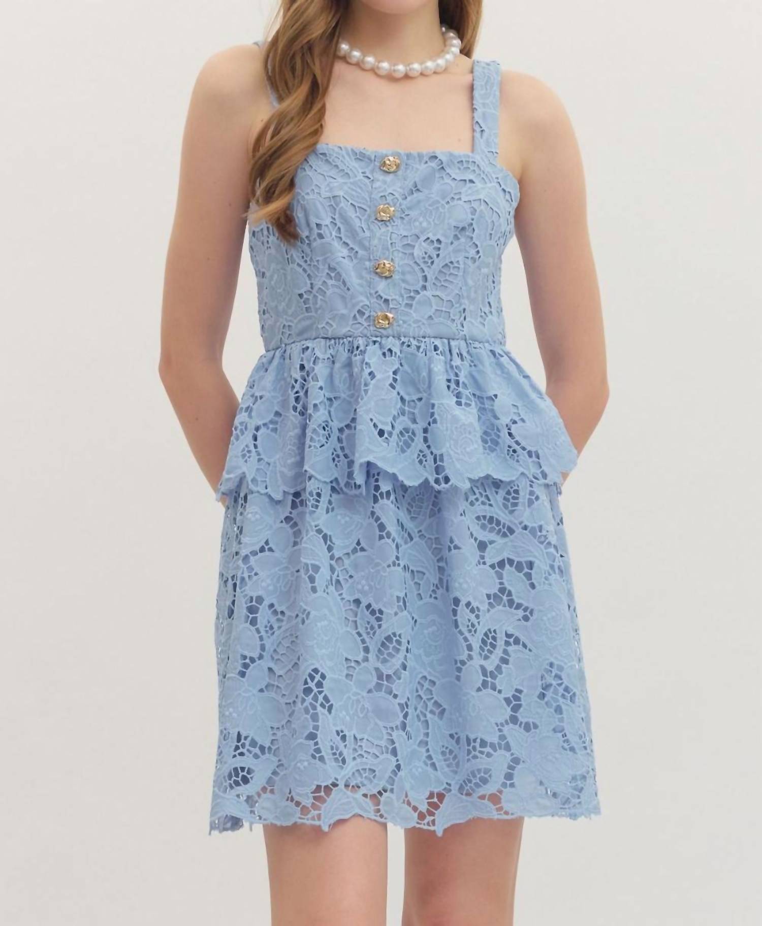 Entro - Floral Laced Mini Dress