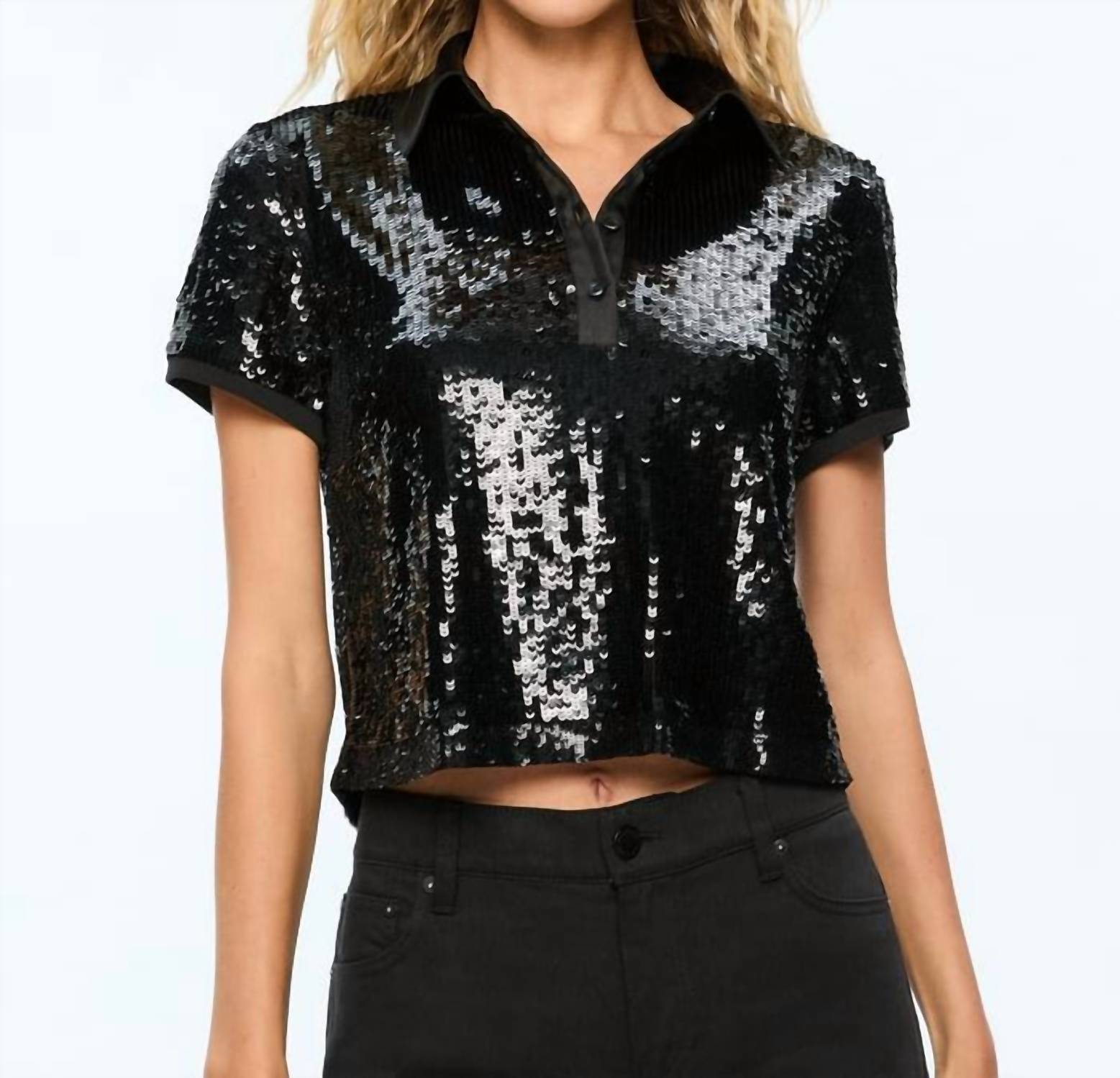 Alice + Olivia - Kit Sequin Polo