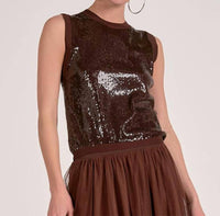 Elan - Sparkle Sleeveless Tank Top