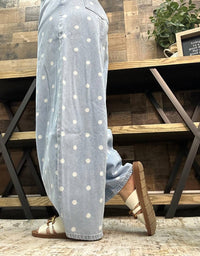 Peach Love - Polka Dot Gypsy Fit Pants