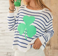 Wooden Ships - Shamrock Striped Crewneck Sweater