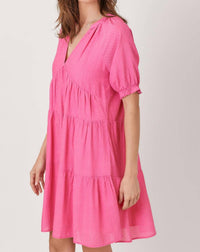 Mystree - Split Neck Tiered Dress