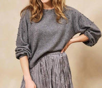 Esqualo - Suzette Ragland Sleeve Pearls Sweater